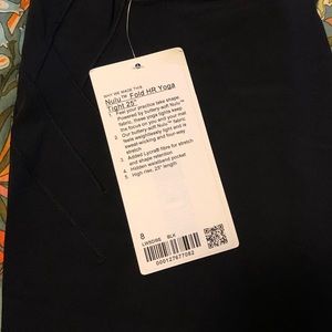 Lululemon black nulu fold (same as align) leggings, new with tags